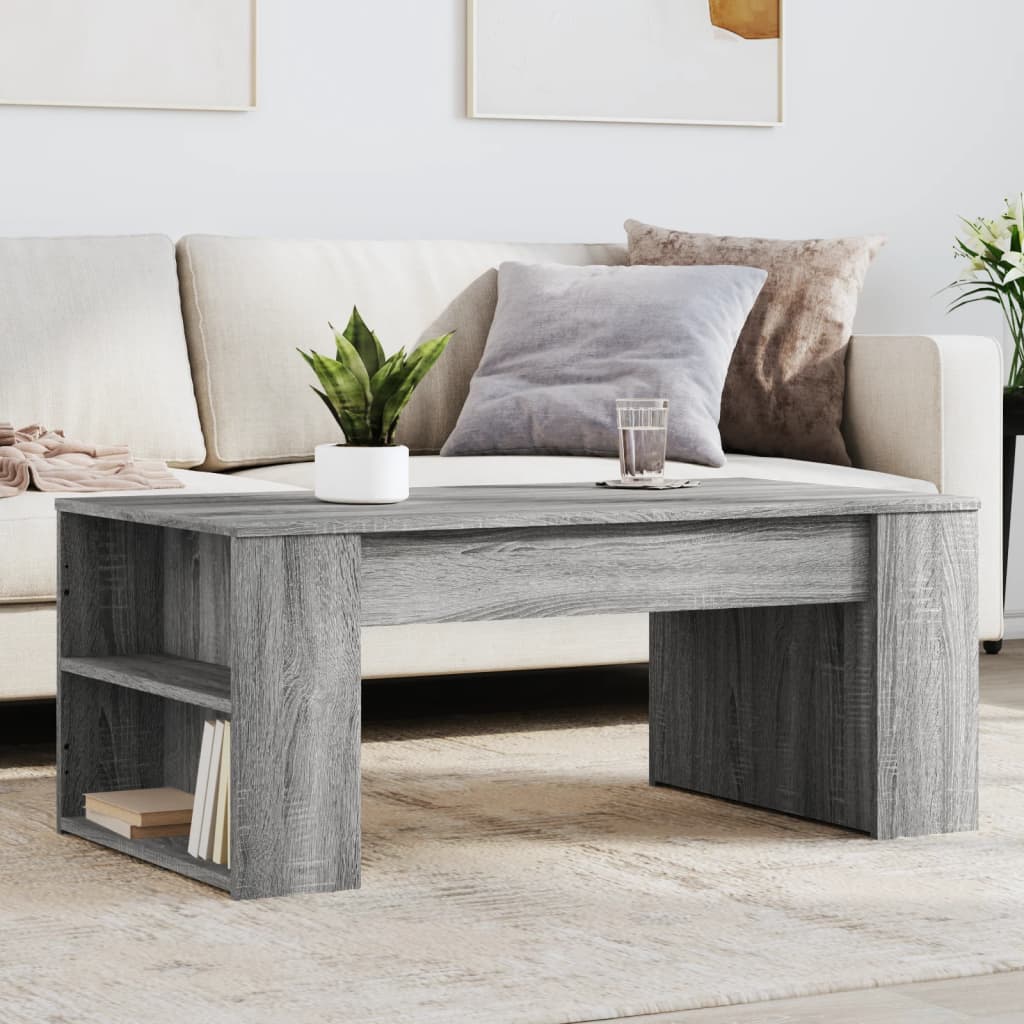 Τραπεζάκι Σαλονιού Γκρι Sonoma 102x55x42 εκ. Επεξεργασμένο Ξύλο 1