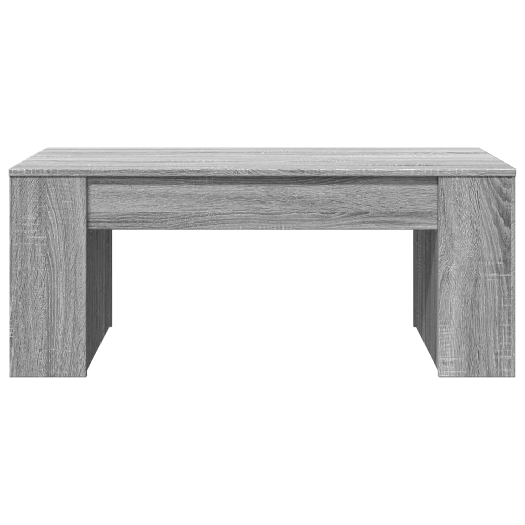 Τραπεζάκι Σαλονιού Γκρι Sonoma 102x55x42 εκ. Επεξεργασμένο Ξύλο 4