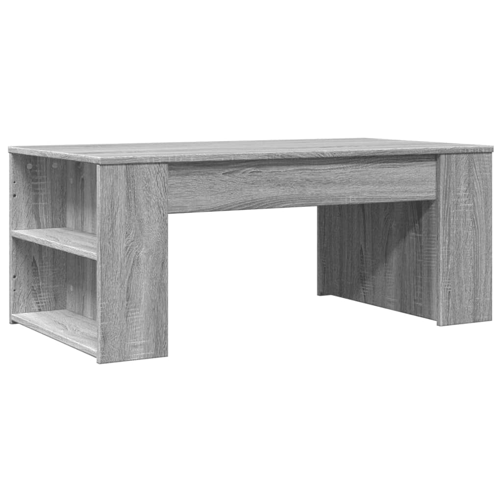 Τραπεζάκι Σαλονιού Γκρι Sonoma 102x55x42 εκ. Επεξεργασμένο Ξύλο 6