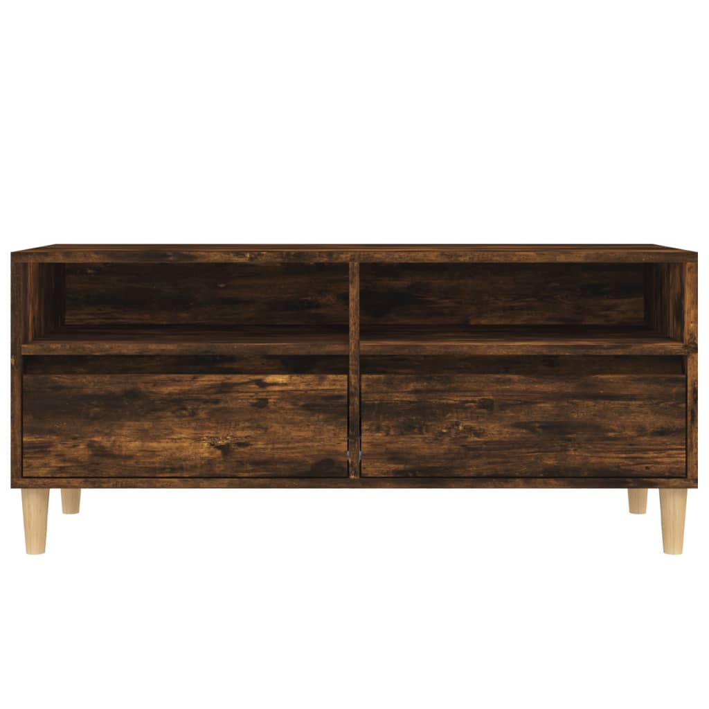 Έπιπλο Τηλεόρασης Καπνιστή Δρυς 100x34,5x44,5 εκ. Επεξ. Ξύλο 6