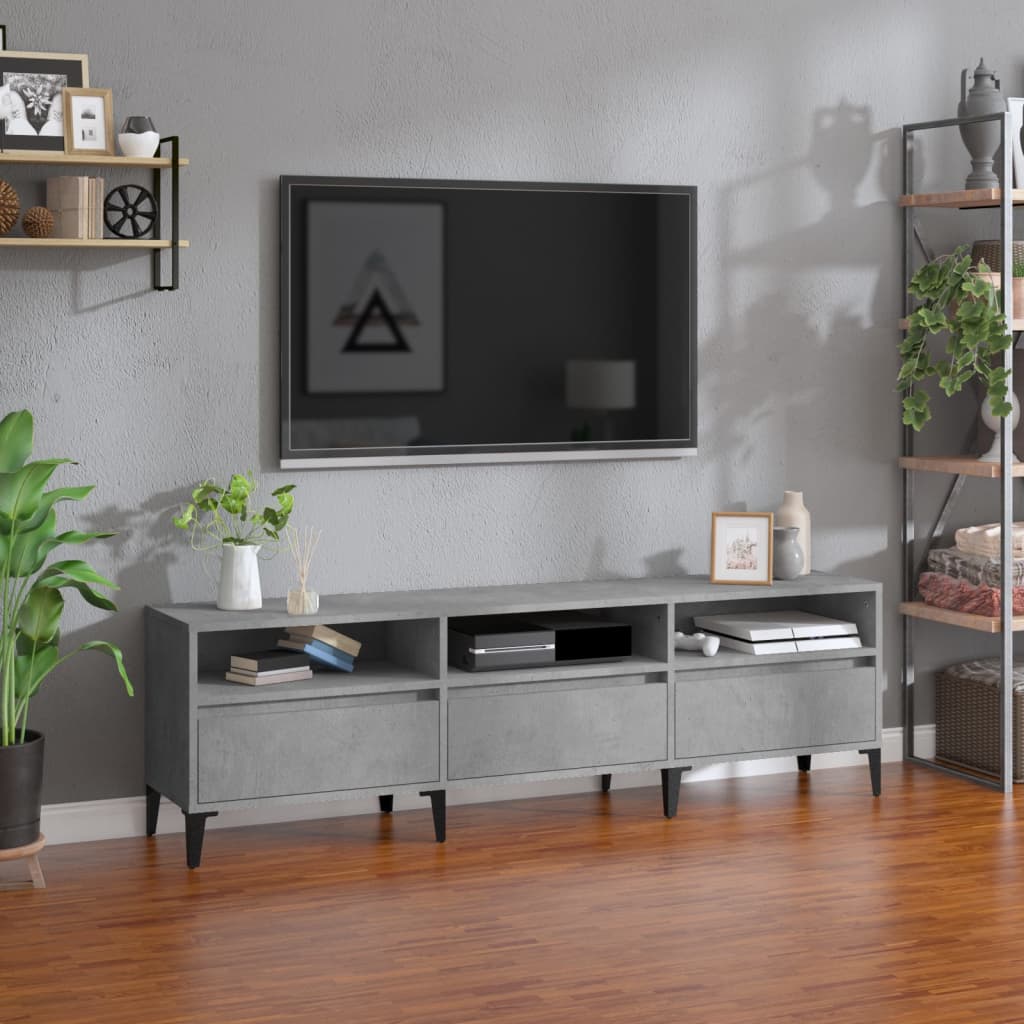 Έπιπλο Τηλεόρασης Γκρι Σκυρ. 150x30x44,5 εκ. Επεξ. Ξύλο 1
