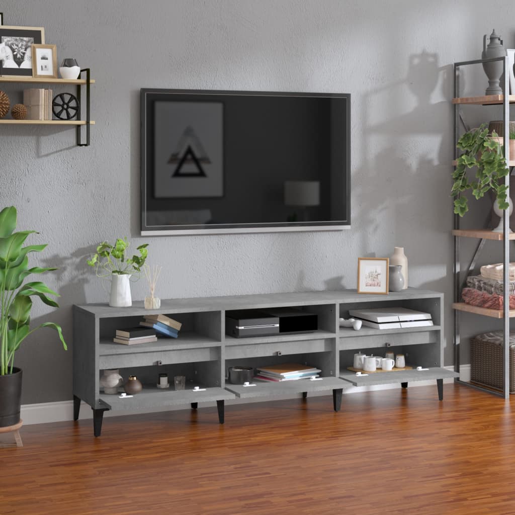 Έπιπλο Τηλεόρασης Γκρι Σκυρ. 150x30x44,5 εκ. Επεξ. Ξύλο 3
