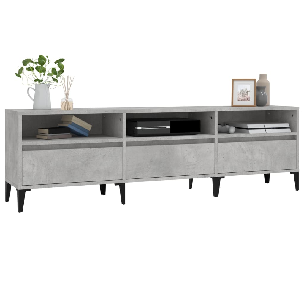 Έπιπλο Τηλεόρασης Γκρι Σκυρ. 150x30x44,5 εκ. Επεξ. Ξύλο 4