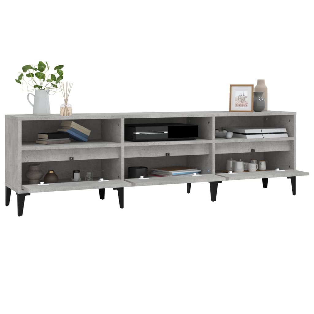 Έπιπλο Τηλεόρασης Γκρι Σκυρ. 150x30x44,5 εκ. Επεξ. Ξύλο 5