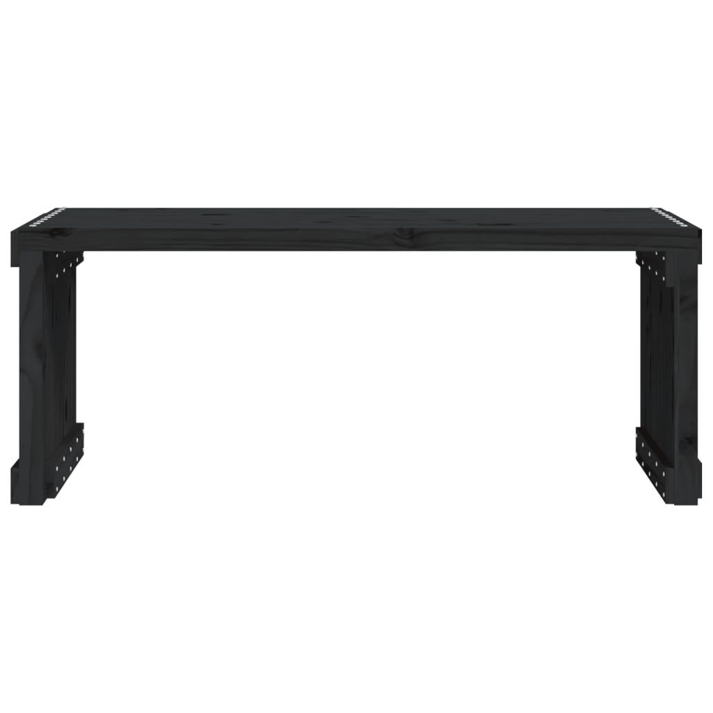Παγκάκι Κήπου Επεκτάσιμο Μαύρο 212,5x40,5x45εκ. Μασίφ Πεύκο 4