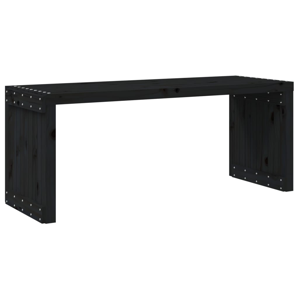 Παγκάκι Κήπου Επεκτάσιμο Μαύρο 212,5x40,5x45εκ. Μασίφ Πεύκο 7