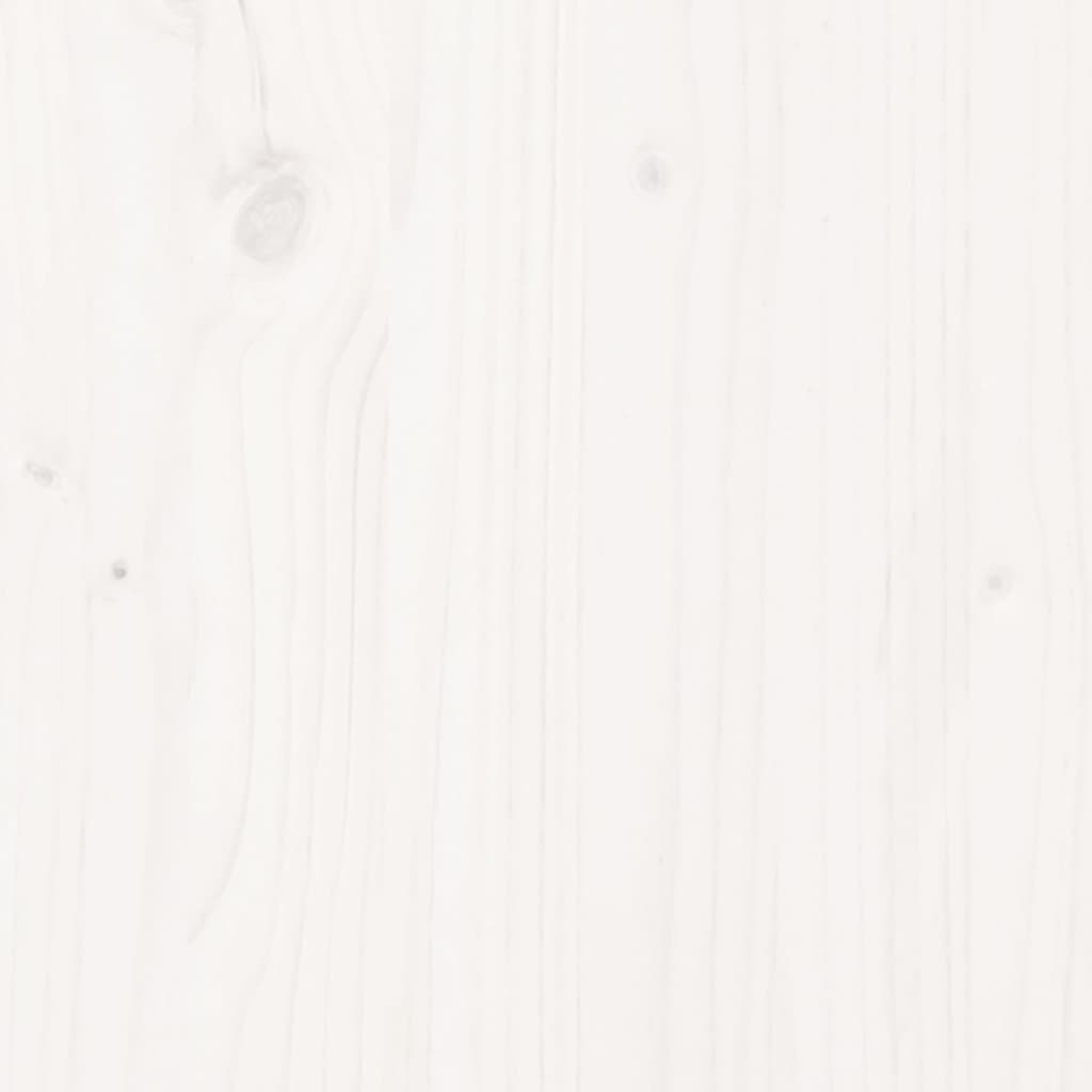 Ξαπλώστρα Λευκό 205x80x31,5 εκ. από Μασίφ Ξύλο Πεύκου 8