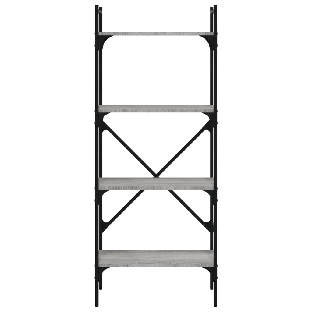 Βιβλιοθήκη 4 Επιπέδων Γκρι Sonoma 56x31,5x138,5 εκ. Επεξ. Ξύλο 4