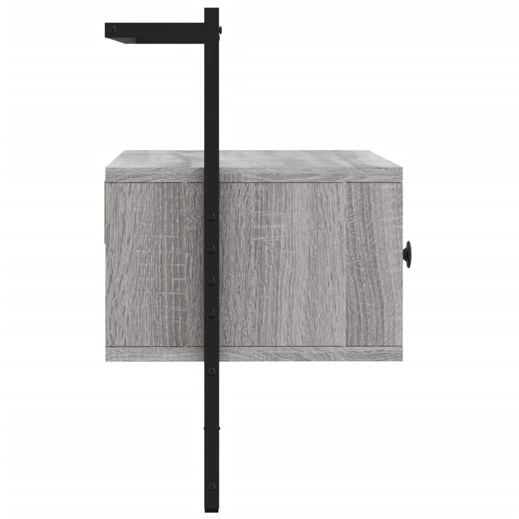 Έπιπλο Τηλεόρασης Επιτοίχιο Γκρι Sonoma 60,5x30x51 εκ. Επ. Ξύλο 4