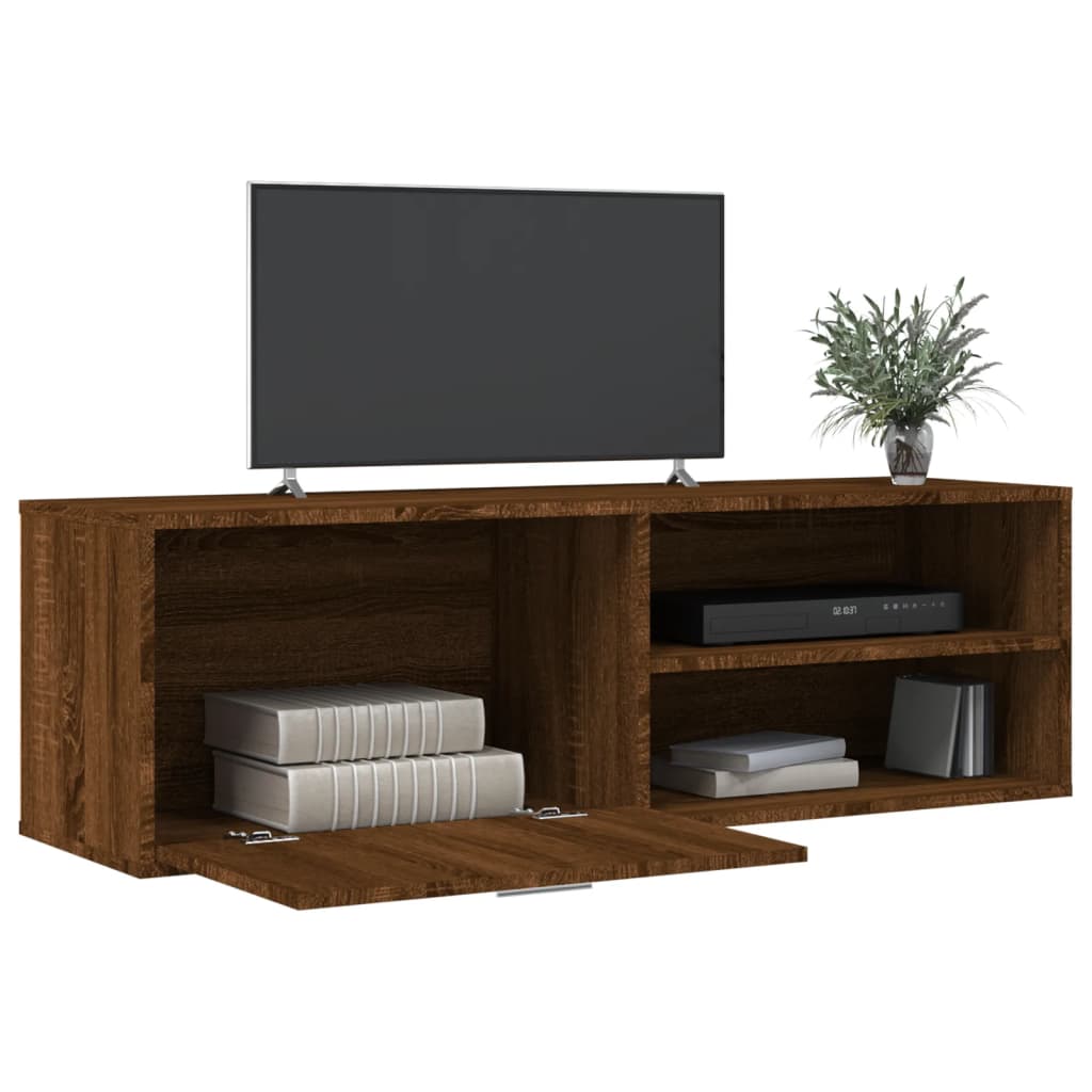 Έπιπλο Τηλεόρασης Καφέ Δρυς 120x34x37 εκ. Επεξ. Ξύλο 3
