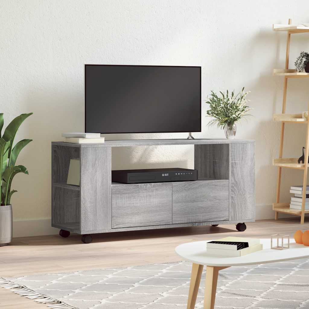 Έπιπλο Τηλεόρασης Γκρι Sonoma 102x34,5x43 εκ. από Επεξεργ. Ξύλο 1