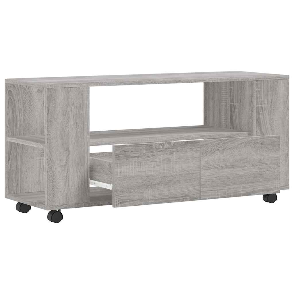 Έπιπλο Τηλεόρασης Γκρι Sonoma 102x34,5x43 εκ. από Επεξεργ. Ξύλο 5