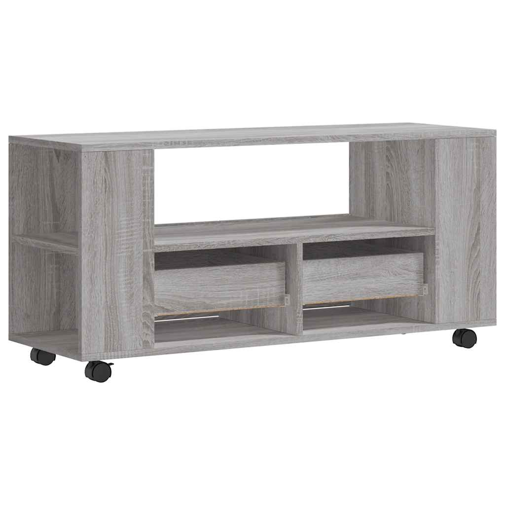 Έπιπλο Τηλεόρασης Γκρι Sonoma 102x34,5x43 εκ. από Επεξεργ. Ξύλο 8