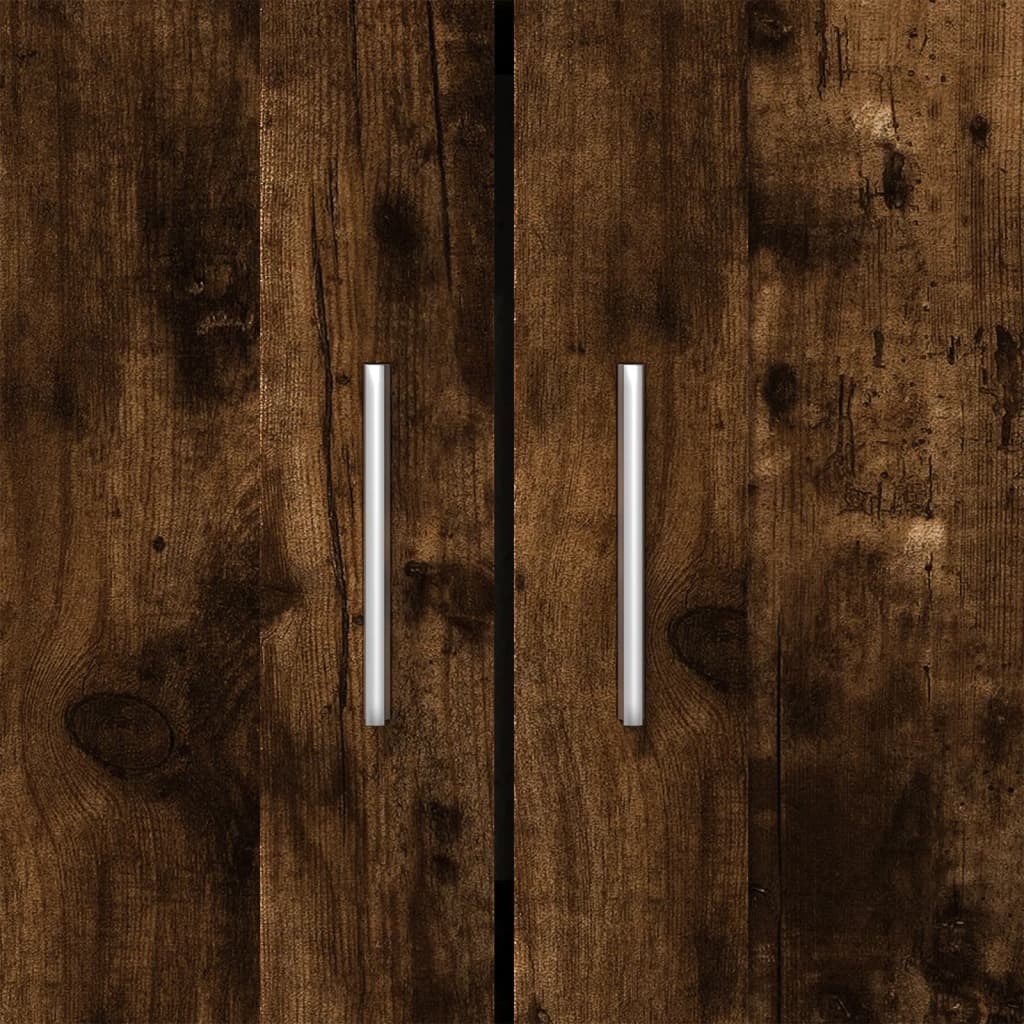 Βιβλιοθήκη Καπνιστή Δρυς 82,5x30,5x115 εκ. Επεξεργασμένο Ξύλο 9