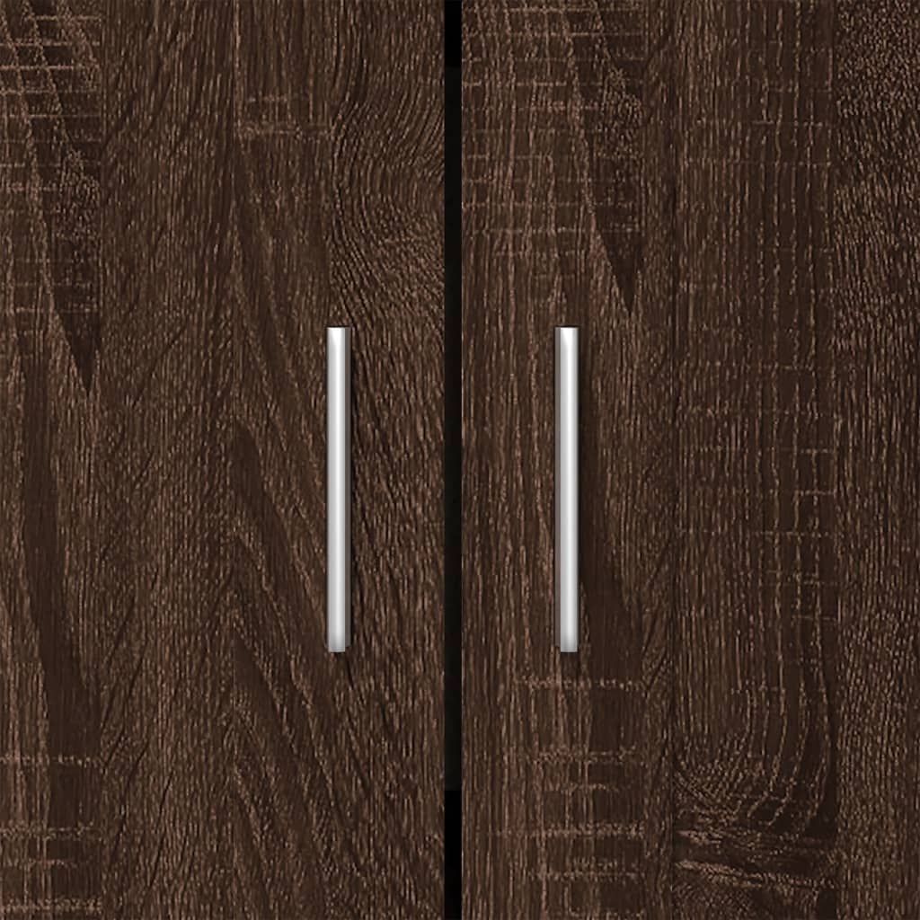 Βιβλιοθήκη Καφέ Δρυς 82,5x30,5x115 εκ. Επεξεργασμένο Ξύλο 9