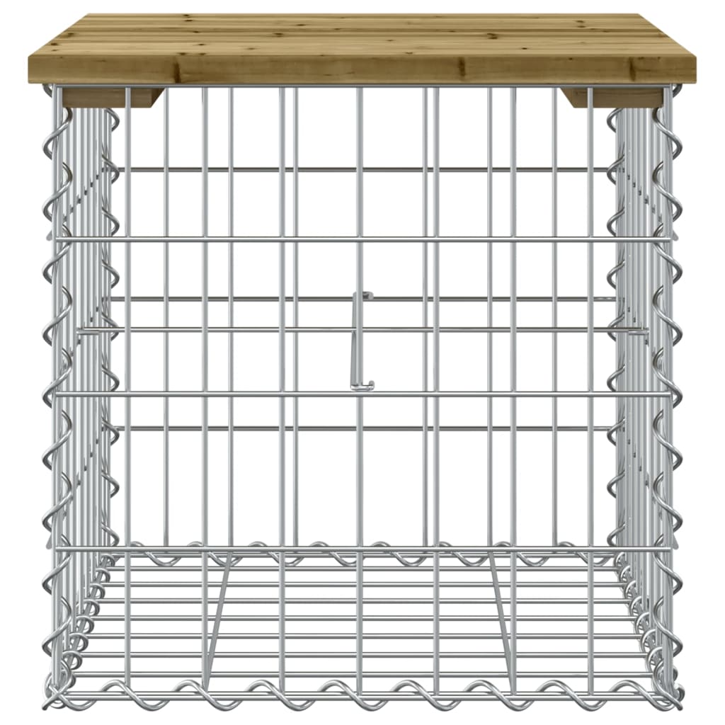 Παγκάκι Κήπου Συρματοκιβώτιο 43x44x42 εκ. Εμποτ. Ξύλο Πεύκου 3