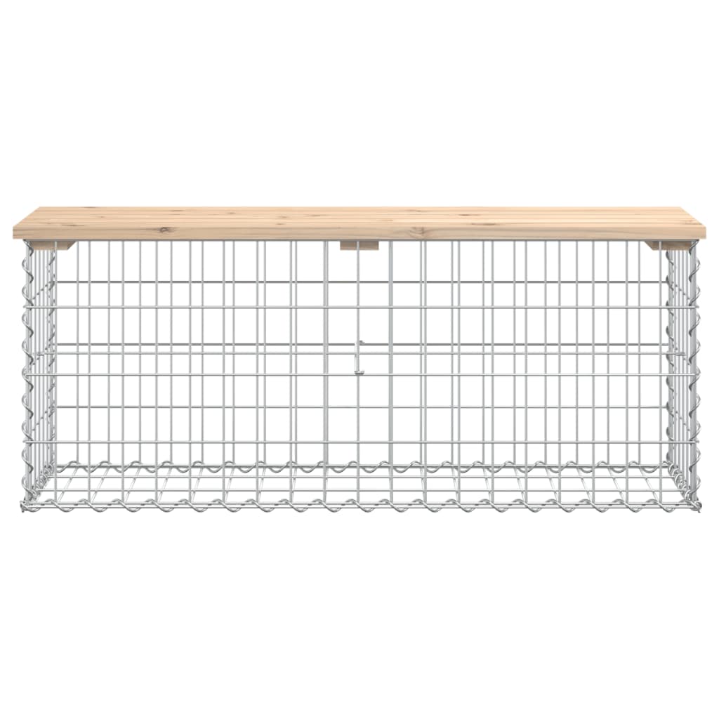 Παγκάκι Κήπου Συρματοκιβώτιο 103x31,5x42 εκ. Μασίφ Ξύλο Πεύκου 3