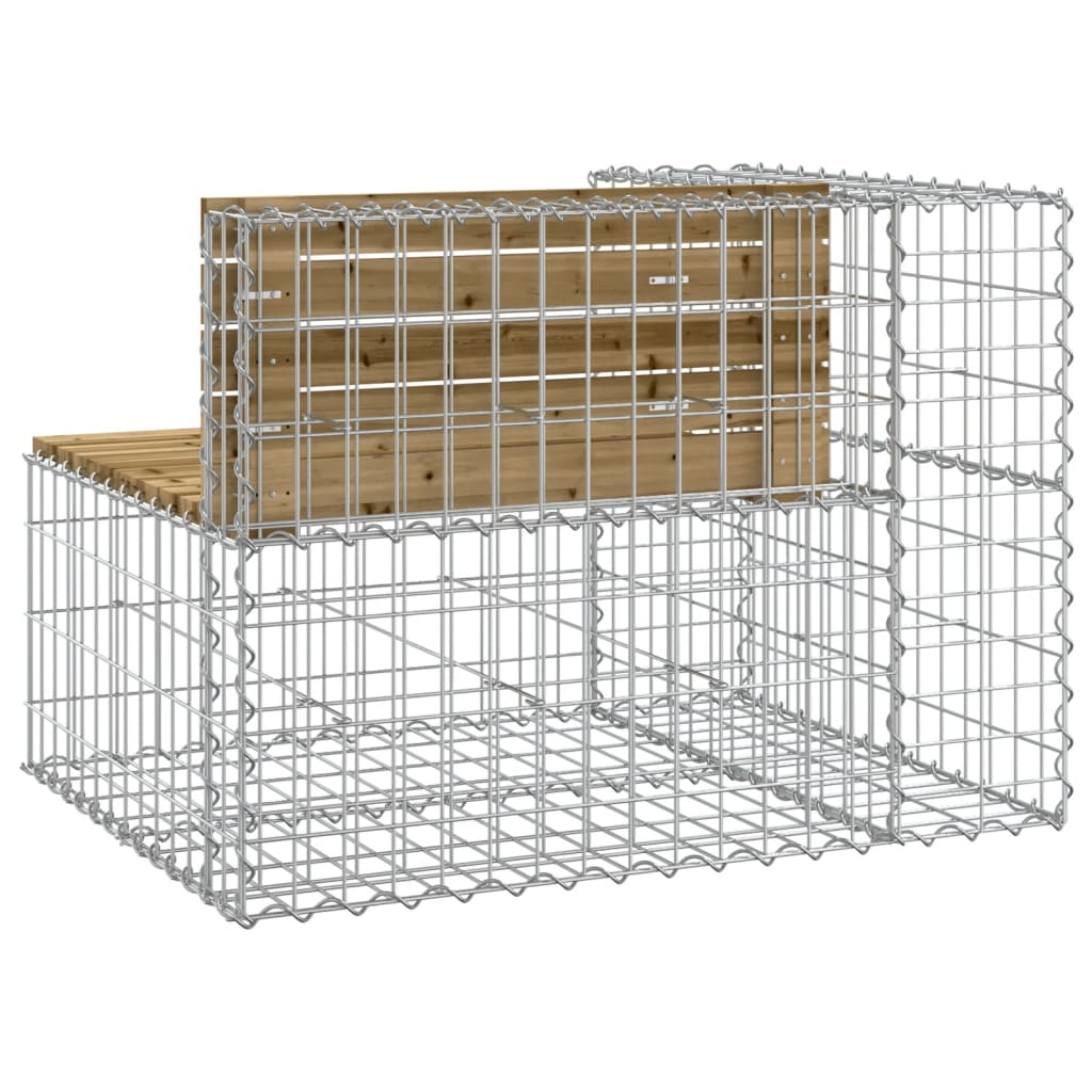 Παγκάκι Κήπου Συρματοκιβώτιο 92x71x65,5 εκ. Εμποτ. Ξύλο Πεύκου 5
