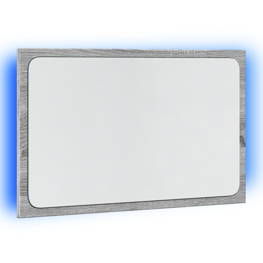 Καθρέφτης Μπάνιου Γκρι Sonoma 60x8,5x38 εκ. Επεξεργασμένο Ξύλο 5