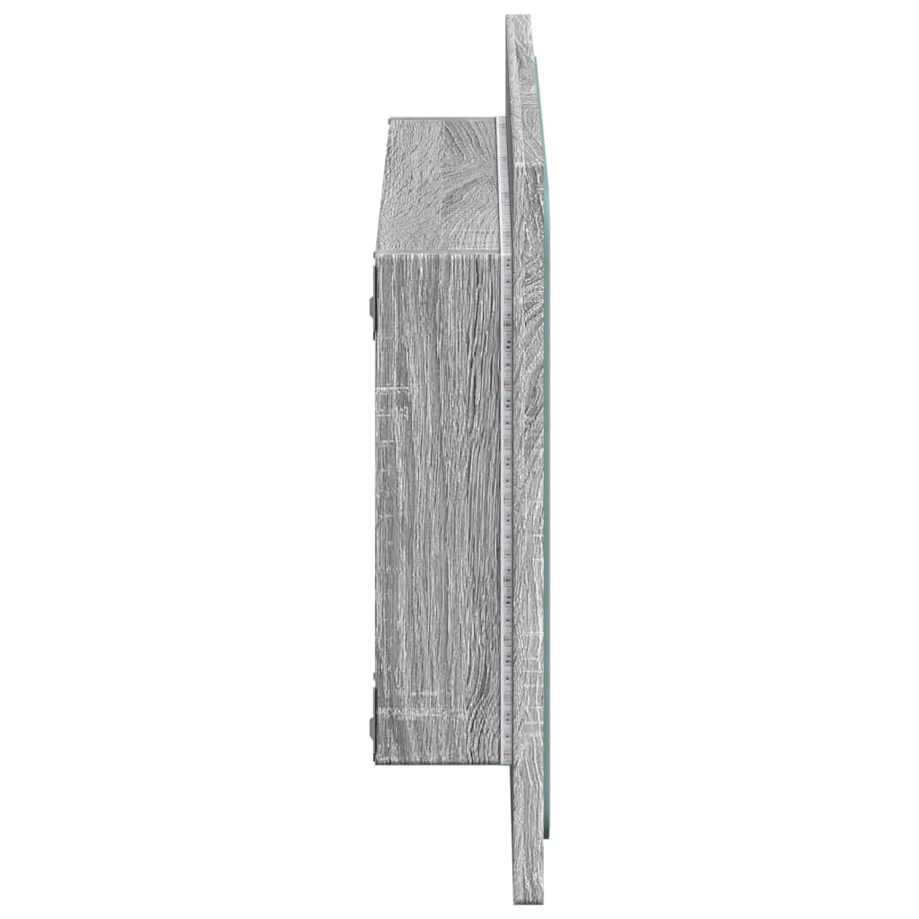 Καθρέφτης Μπάνιου Γκρι Sonoma 60x8,5x38 εκ. Επεξεργασμένο Ξύλο 7
