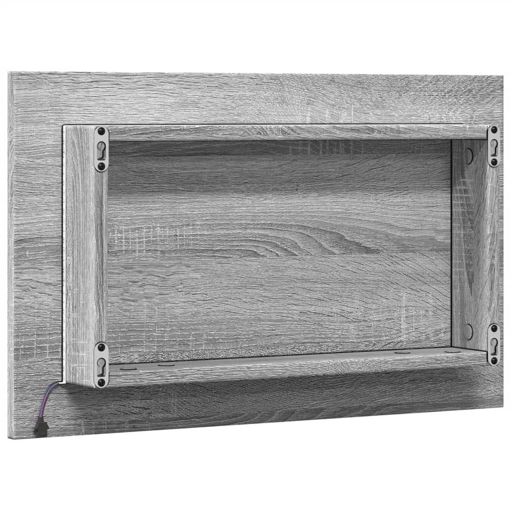 Καθρέφτης Μπάνιου Γκρι Sonoma 60x8,5x38 εκ. Επεξεργασμένο Ξύλο 8