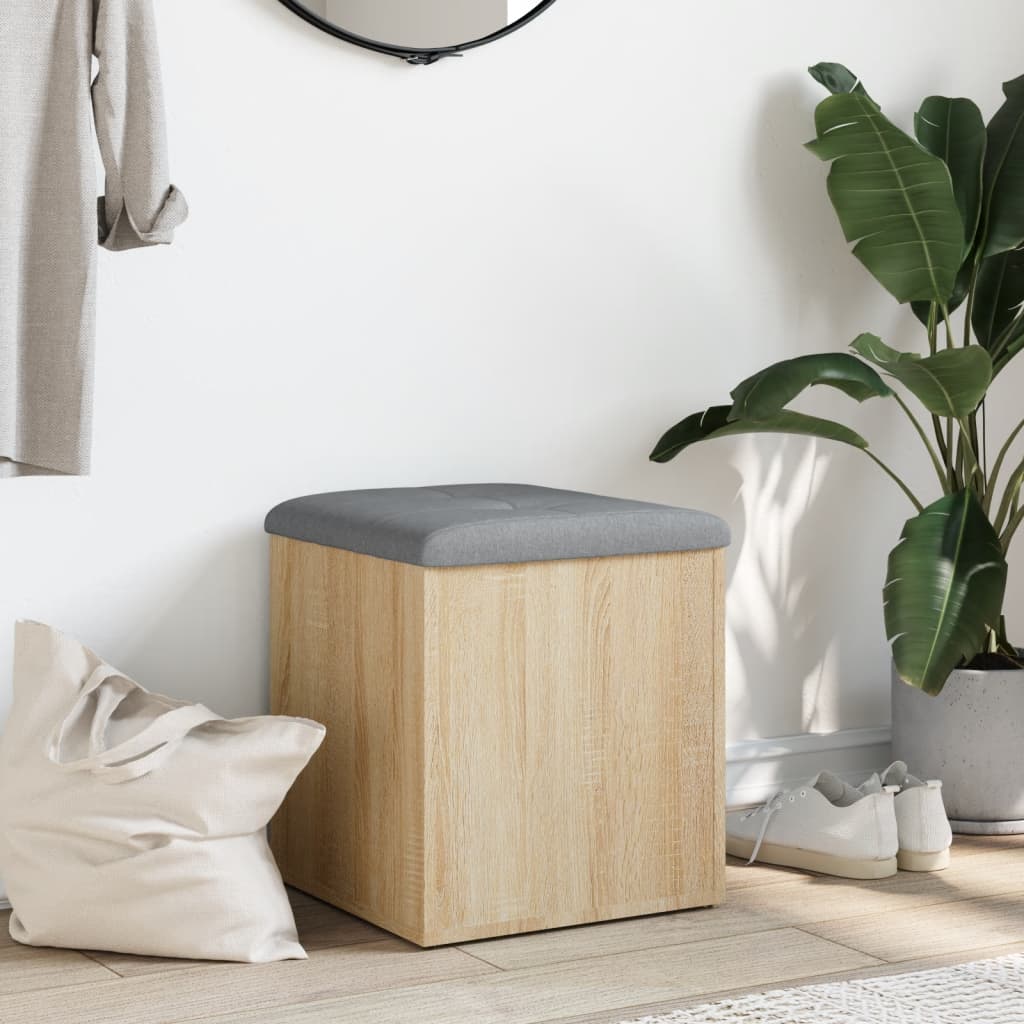 Παγκάκι Αποθήκευσης Sonoma Δρυς 42x42x45 εκ. Επεξεργασμένο Ξύλο 3