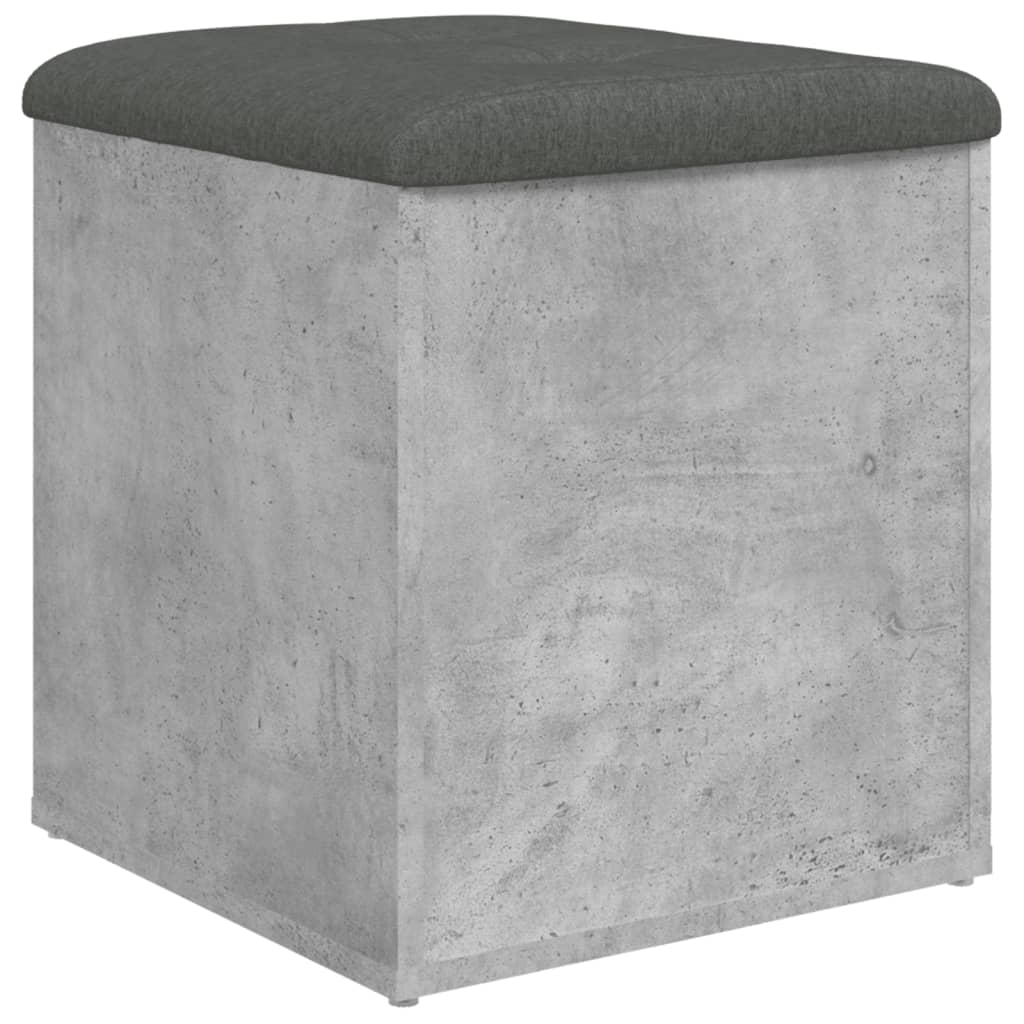 Παγκάκι Αποθήκευσης Γκρι Σκυροδεμ. 42x42x45 εκ. Επεξεργ. Ξύλο 2