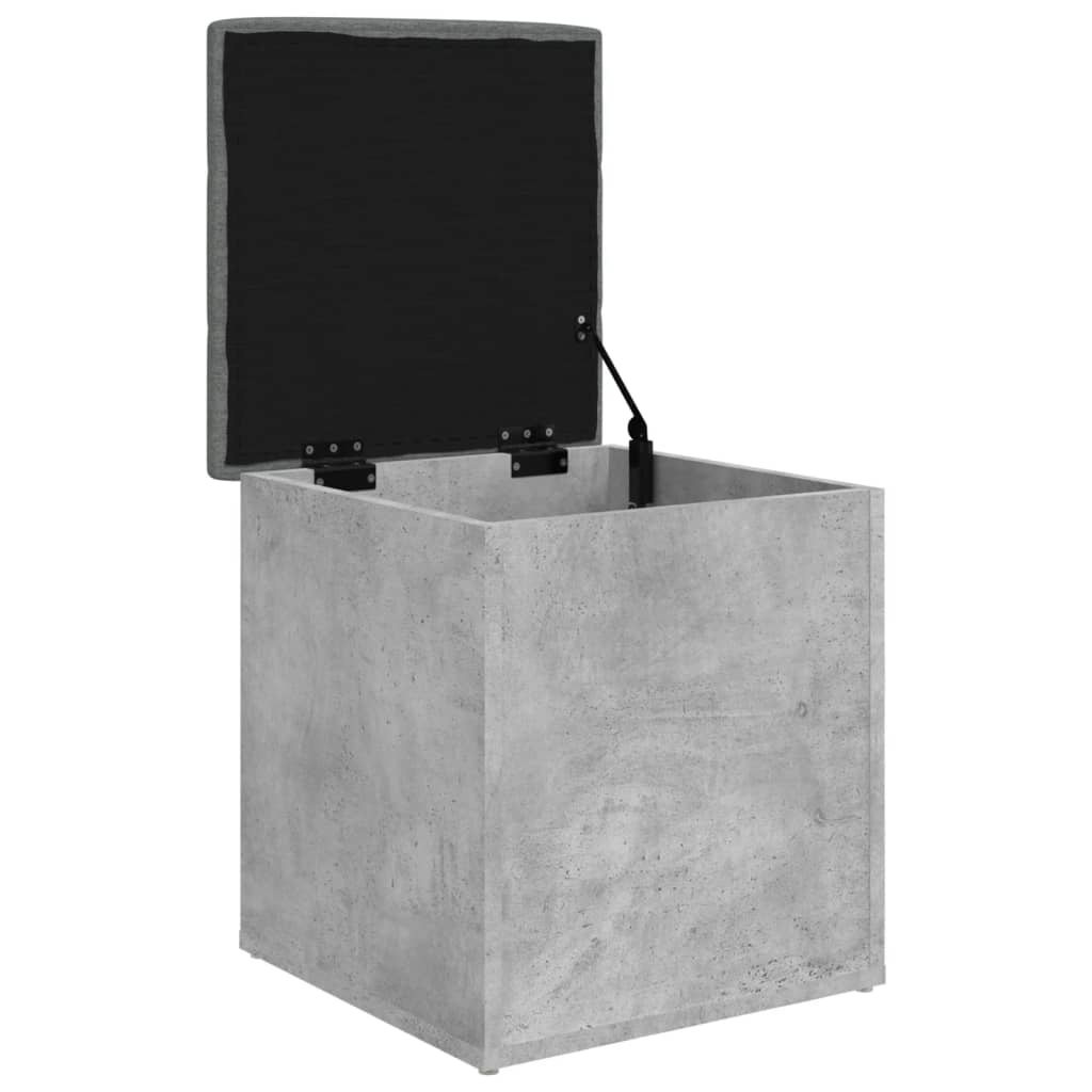 Παγκάκι Αποθήκευσης Γκρι Σκυροδεμ. 42x42x45 εκ. Επεξεργ. Ξύλο 4