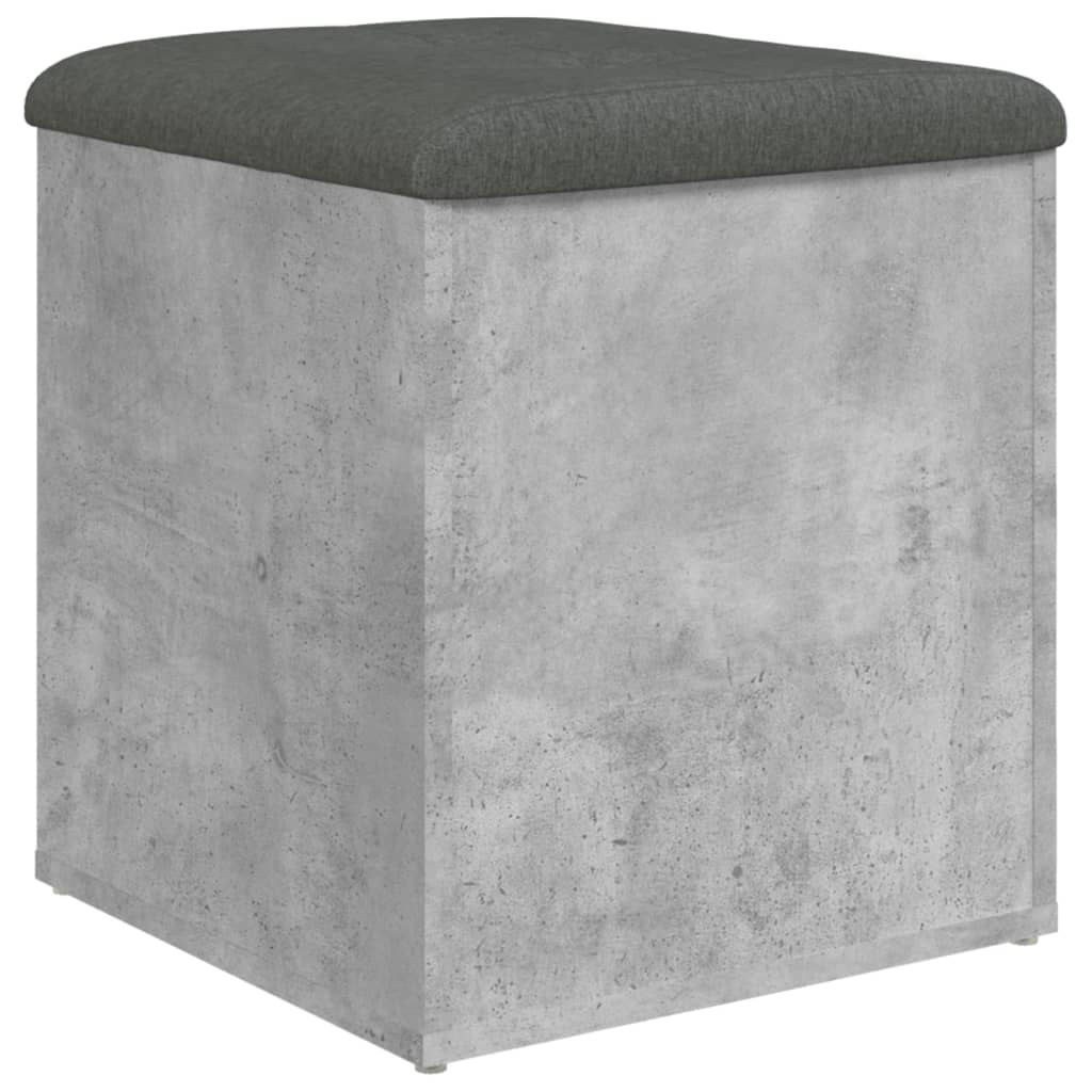 Παγκάκι Αποθήκευσης Γκρι Σκυροδεμ. 42x42x45 εκ. Επεξεργ. Ξύλο 7