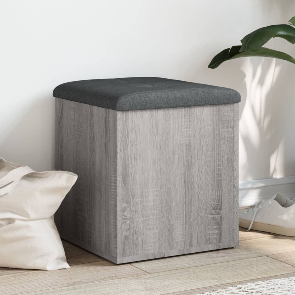 Παγκάκι Αποθήκευσης Γκρι Sonoma 42x42x45 εκ. Επεξεργασμένο Ξύλο 1