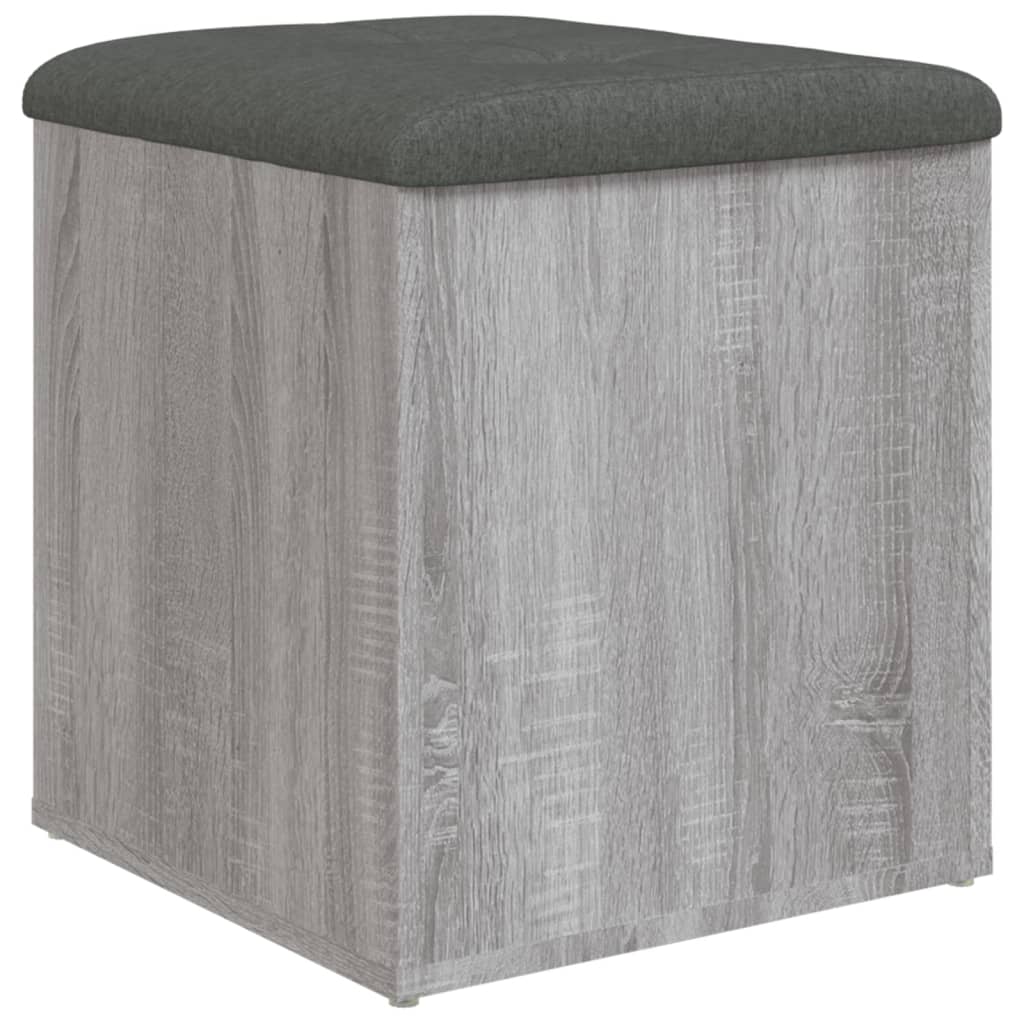 Παγκάκι Αποθήκευσης Γκρι Sonoma 42x42x45 εκ. Επεξεργασμένο Ξύλο 2