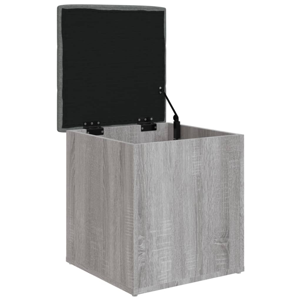 Παγκάκι Αποθήκευσης Γκρι Sonoma 42x42x45 εκ. Επεξεργασμένο Ξύλο 4