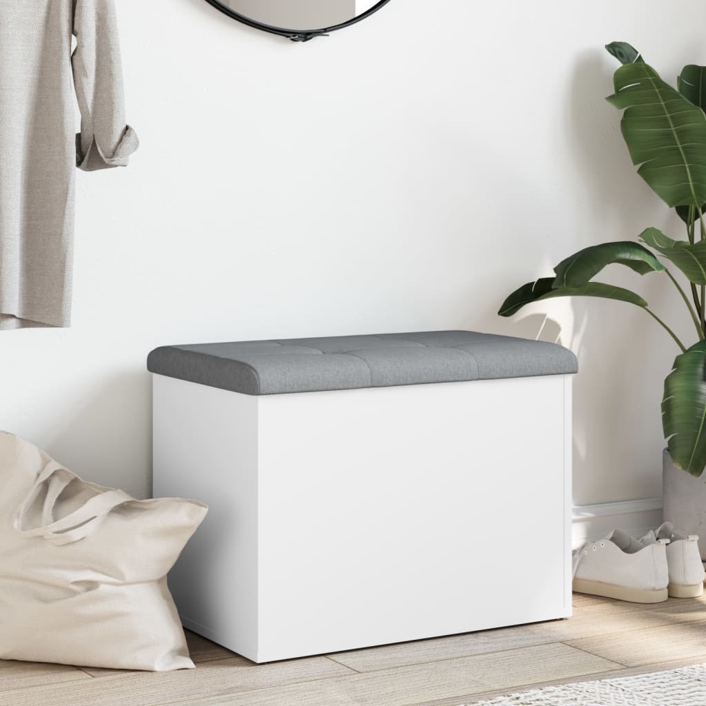 Παγκάκι Αποθήκευσης Λευκό 62 x 42 x 45 εκ. από Επεξεργ. Ξύλο 3