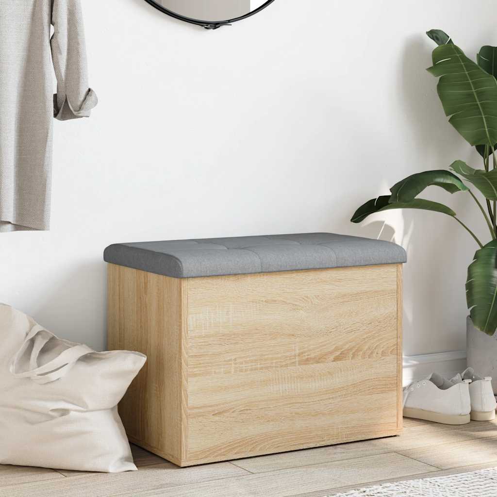 Παγκάκι Αποθήκευσης Sonoma Δρυς 62x42x45 εκ. Επεξεργασμένο Ξύλο 3