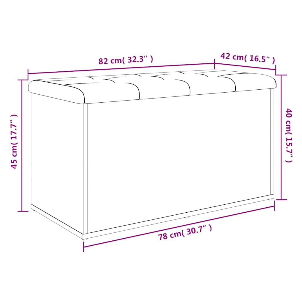 Παγκάκι Αποθήκευσης Γκρι Σκυροδεμ. 82x42x45 εκ. Επεξεργ. Ξύλο 10