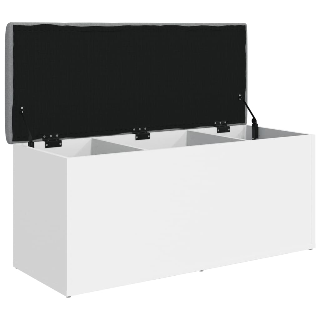 Παγκάκι Αποθήκευσης Λευκό 102 x 42 x 45 εκ. από Επεξεργ. Ξύλο 4