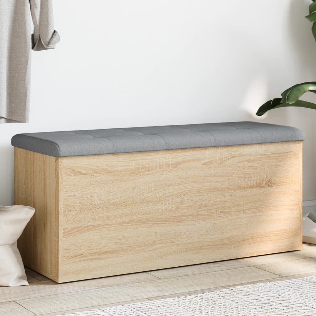 Παγκάκι Αποθήκευσης Sonoma Δρυς 102x42x45 εκ. Επεξ. Ξύλο 1