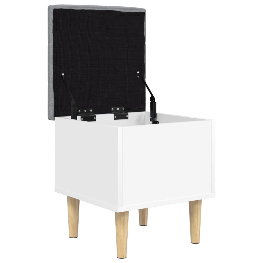 Παγκάκι Αποθήκευσης Λευκό 42 x 42 x 46 εκ. από Επεξεργ. Ξύλο 4