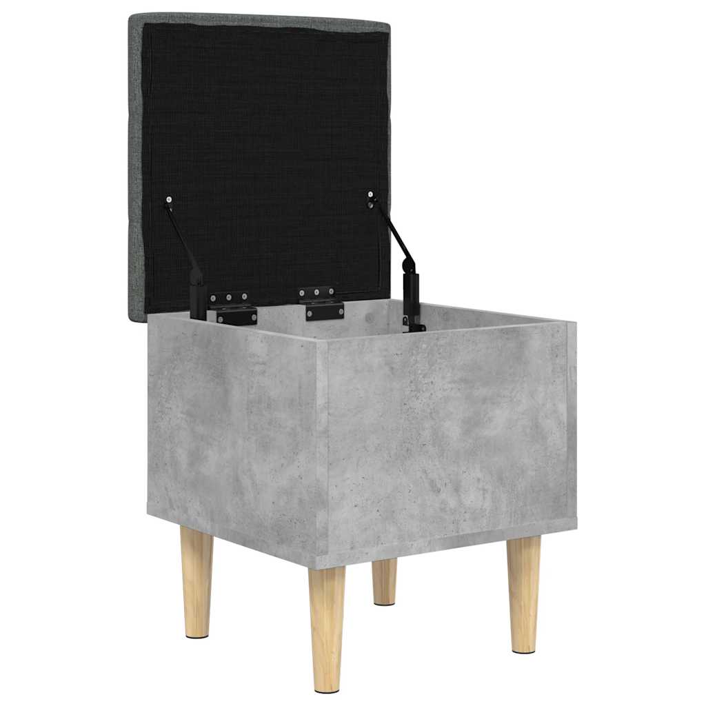 Παγκάκι Αποθήκευσης Γκρι Σκυροδεμ. 42x42x46 εκ. Επεξεργ. Ξύλο 4