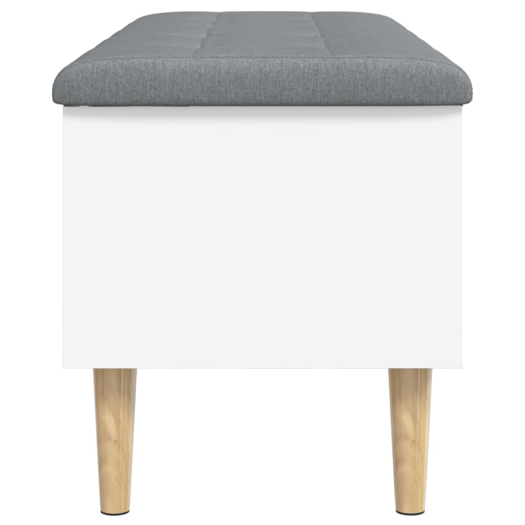 Παγκάκι Αποθήκευσης Λευκό 102 x 42 x 46 εκ. από Επεξεργ. Ξύλο 5