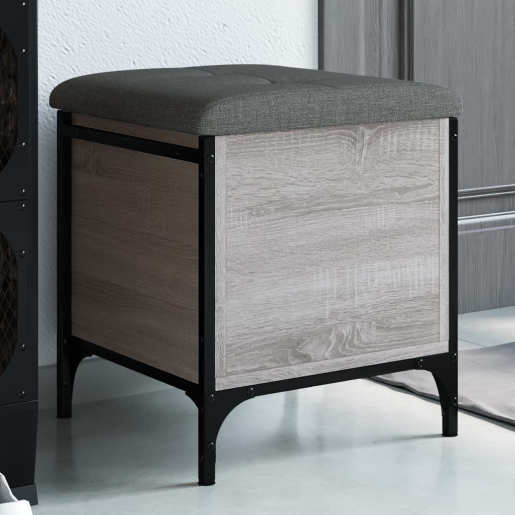 Παγκάκι Αποθήκευσης Γκρι Sonoma 42x42x45 εκ. Επεξεργασμένο Ξύλο 1