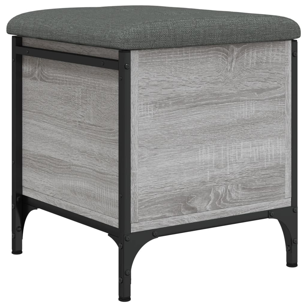 Παγκάκι Αποθήκευσης Γκρι Sonoma 42x42x45 εκ. Επεξεργασμένο Ξύλο 2