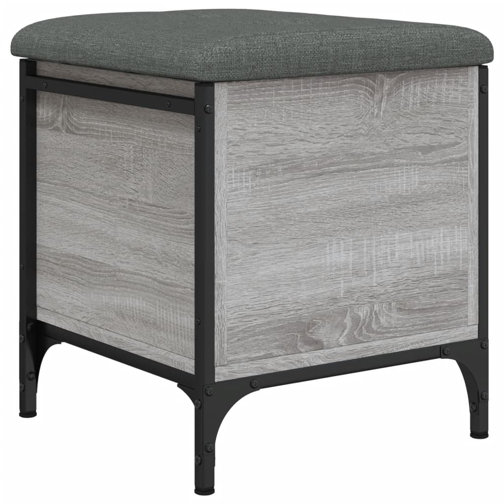 Παγκάκι Αποθήκευσης Γκρι Sonoma 42x42x45 εκ. Επεξεργασμένο Ξύλο 7