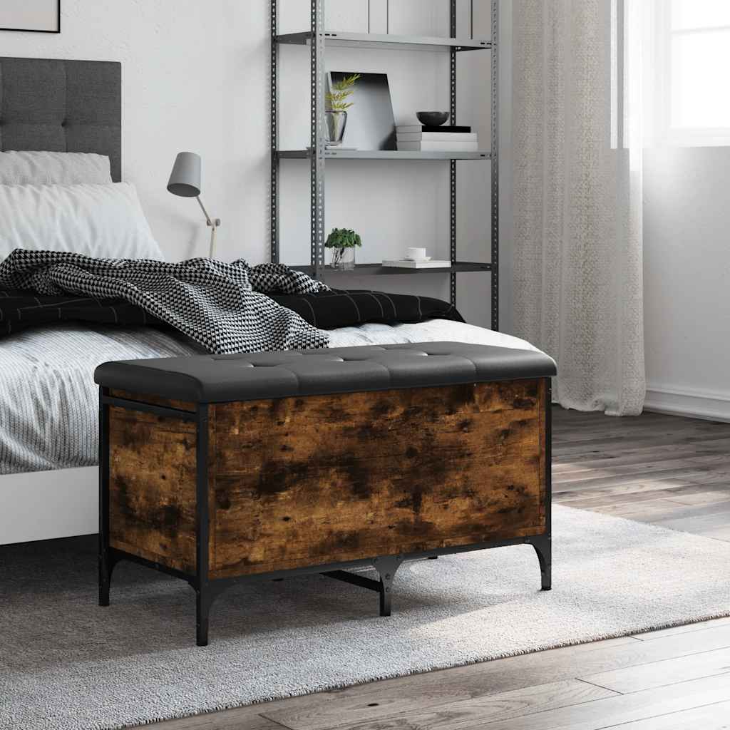 Παγκάκι Αποθήκευσης Καπνιστή Δρυς 82x42x45 εκ. από Επεξ. Ξύλο 3