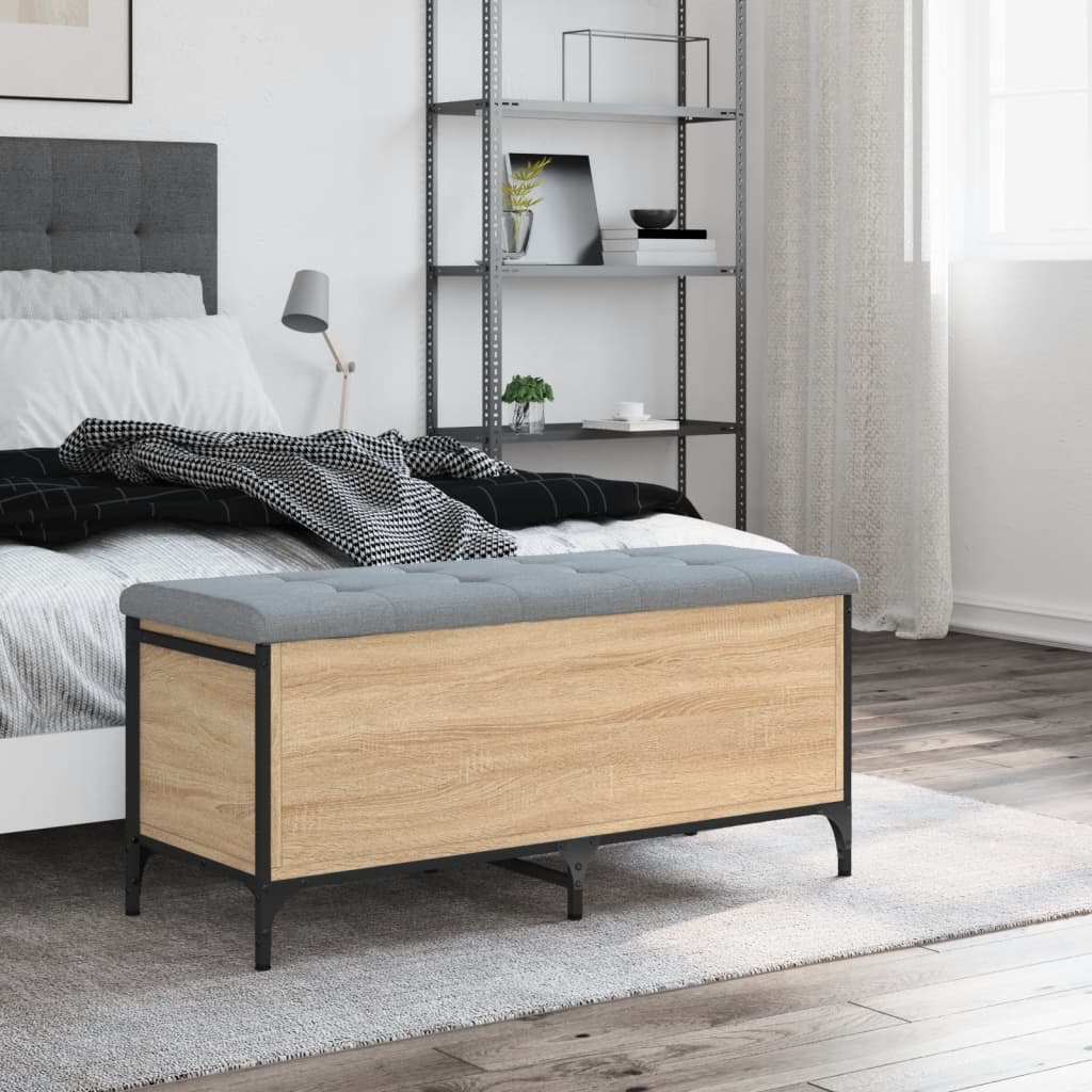 Παγκάκι Αποθήκευσης Sonoma Δρυς 102x42x45 εκ. Επεξ. Ξύλο 3