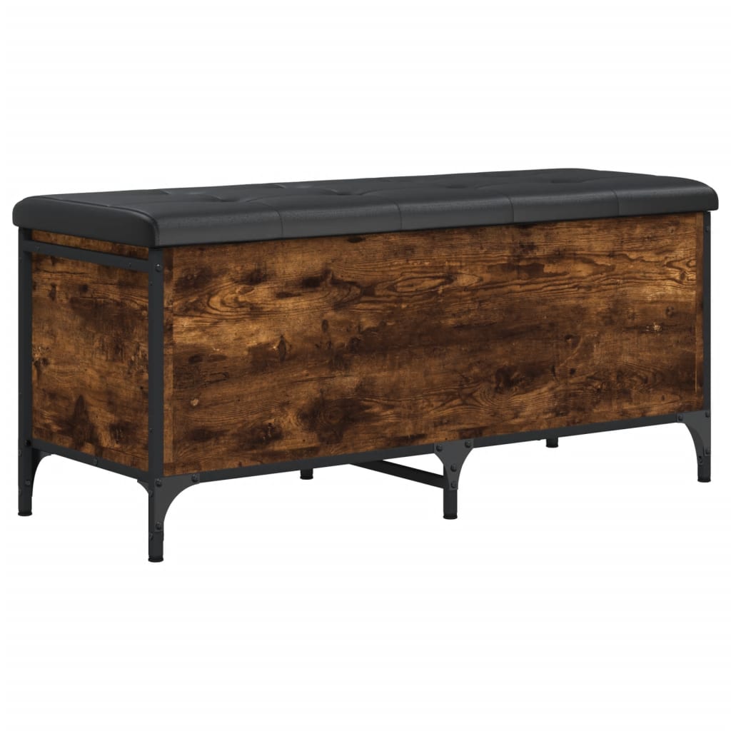 Παγκάκι Αποθήκευσης Καπνιστή Δρυς 102x42x45 εκ. από Επεξ. Ξύλο 2