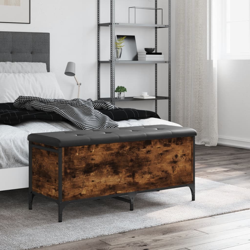 Παγκάκι Αποθήκευσης Καπνιστή Δρυς 102x42x45 εκ. από Επεξ. Ξύλο 3