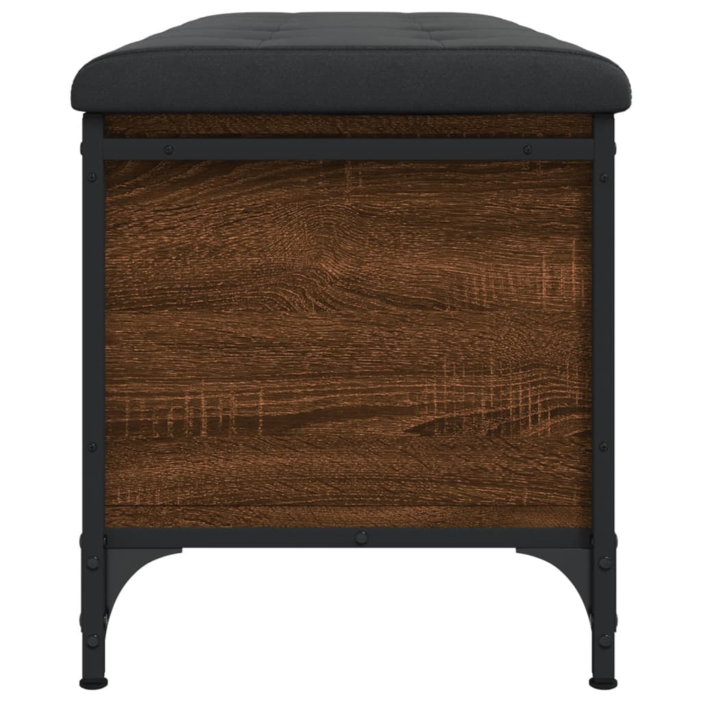 Παγκάκι Αποθήκευσης Καφέ Δρυς 102x42x45 εκ. από Επεξ. Ξύλο 6