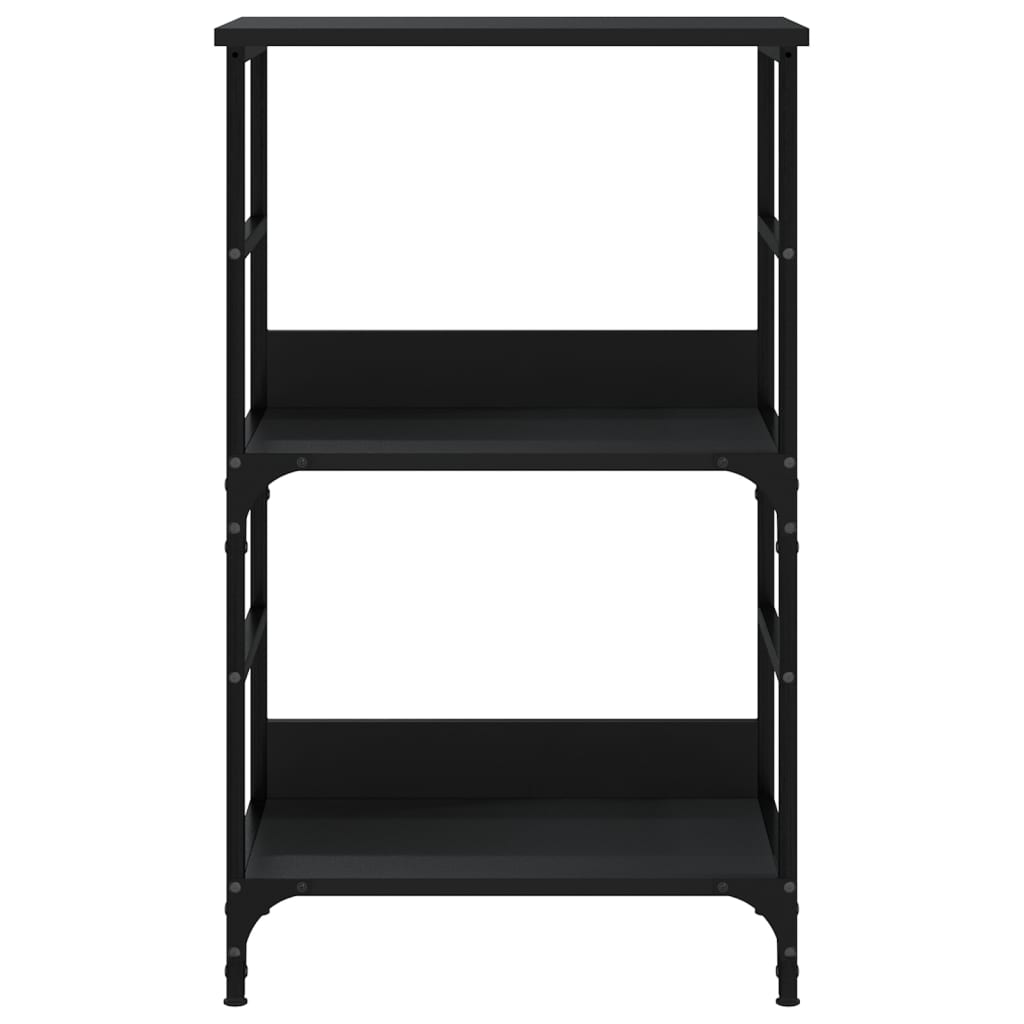 Βιβλιοθήκη Μαύρη 50 x 33 x 82 εκ. από Επεξεργασμένο Ξύλο 4