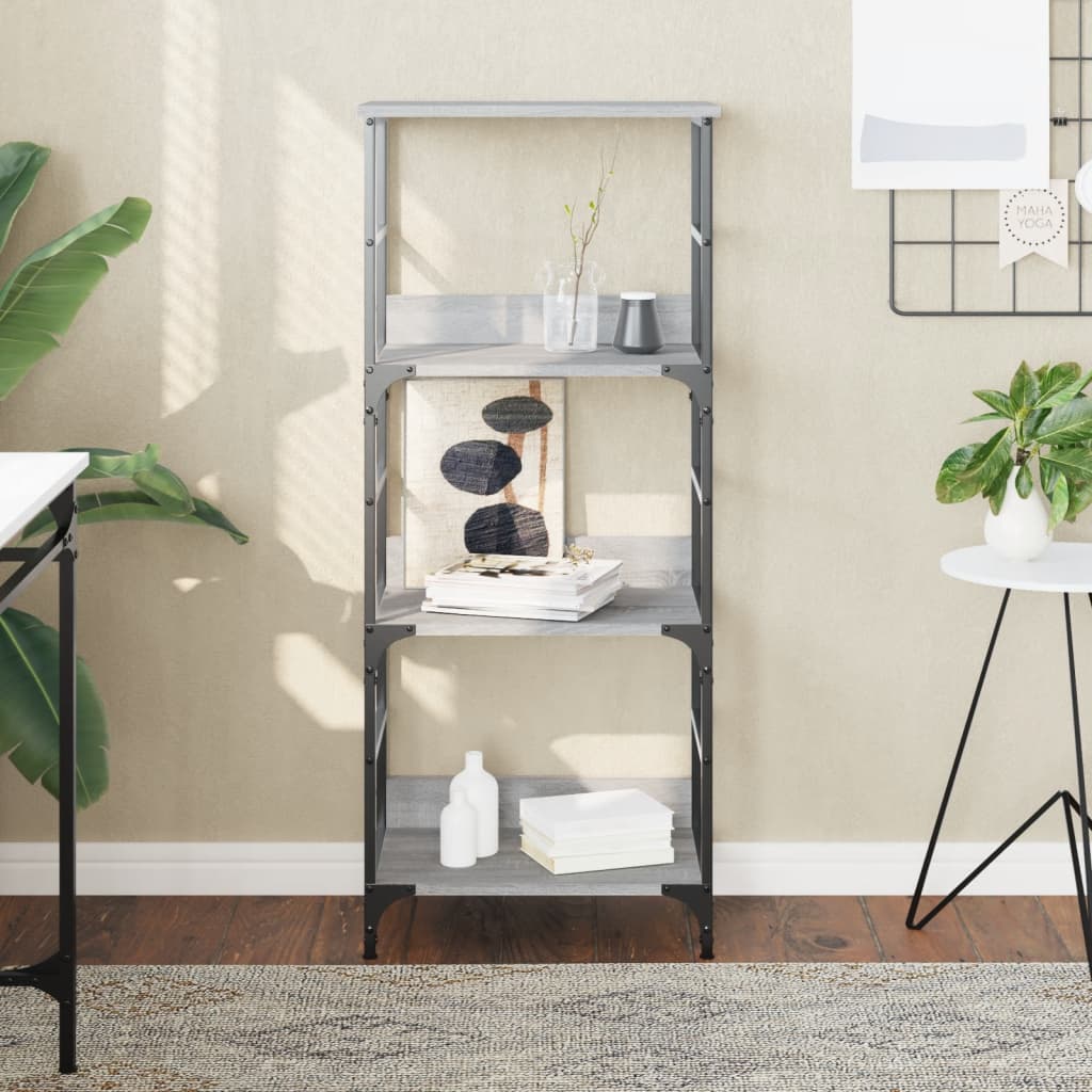 Βιβλιοθήκη Γκρι Sonoma 50x33x117,5 εκ. Επεξεργασμένο Ξύλο 1